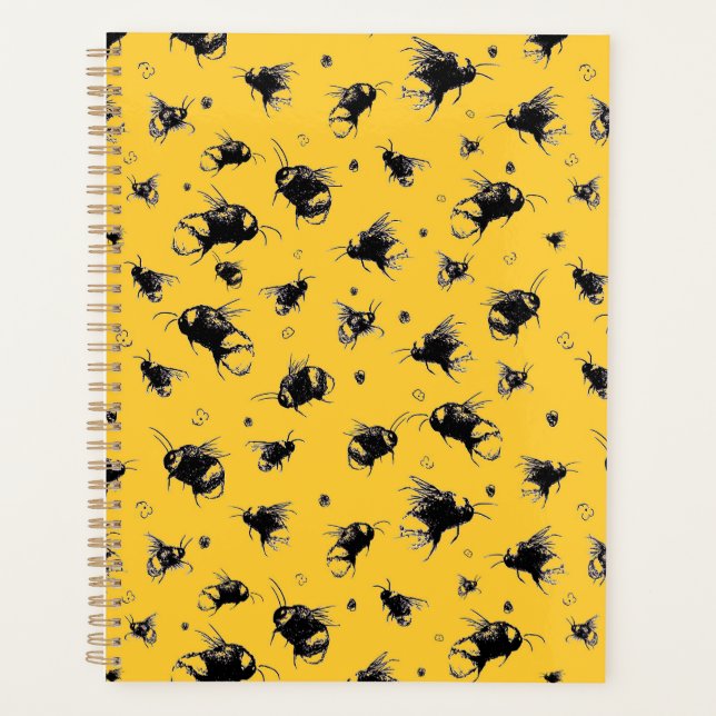 Orange Bee Design Planner – Christmas Gift for Mom (Front)