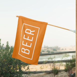 ORANGE BEER SIGN FLAG