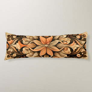 Orange Beige Brown Decoration aesthetic Background Body Pillow