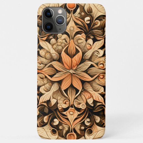 Orange Beige Brown Decoration aesthetic Background iPhone 11 Pro Max Case