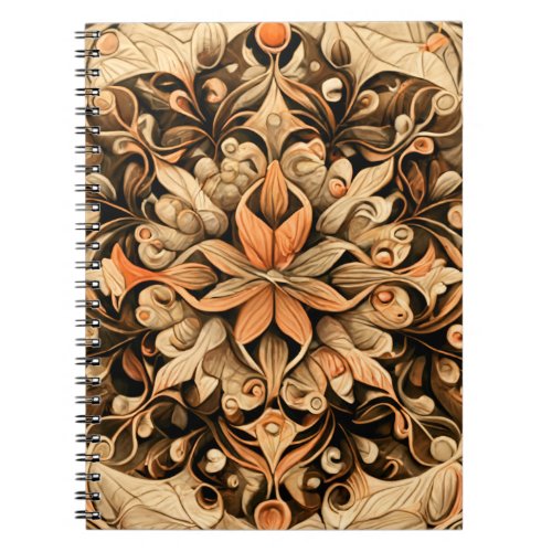 Orange Beige Brown Decoration aesthetic Background Notebook