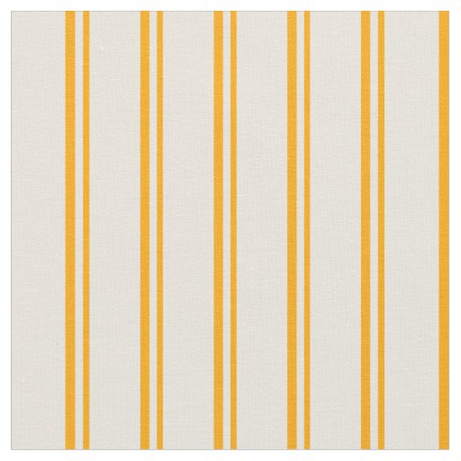 Orange & Beige Colored Stripes Pattern Fabric