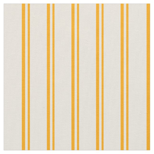 Orange & Beige Colored Stripes Pattern Fabric (Close Up)