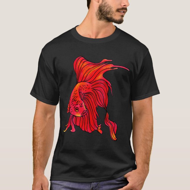 Orange Betta Fish T-Shirt (Front)