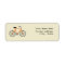 Orange Bicycle Address Label
