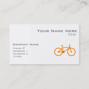 Orange Bicycle Business Card