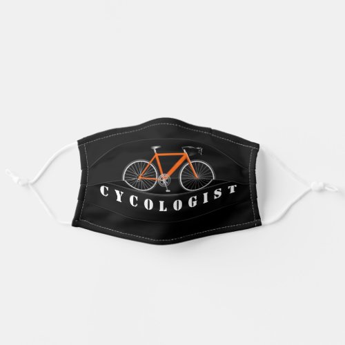 orange bicycle humor adult cloth face mask