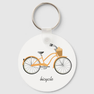 Orange Bicycle Keychain