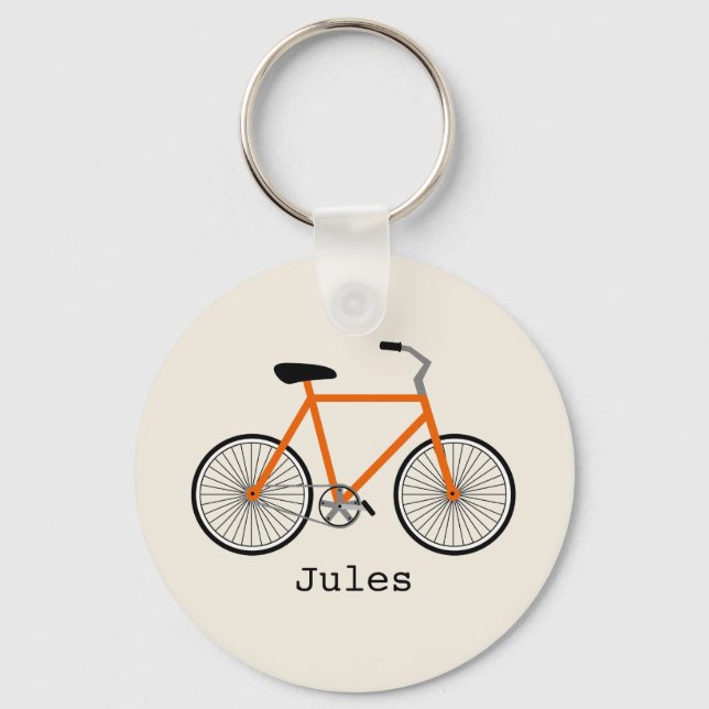 Orange Bicycle Keychain (Front)