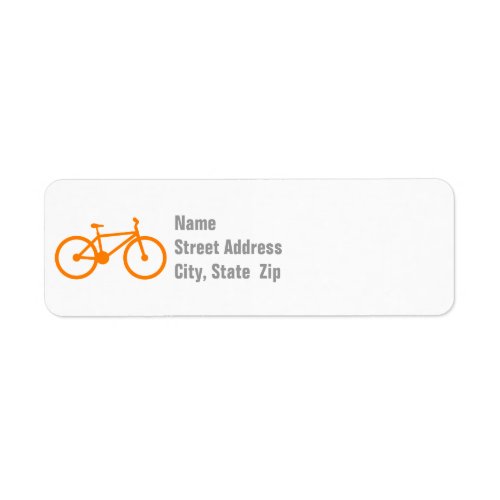 Orange Bicycle Label