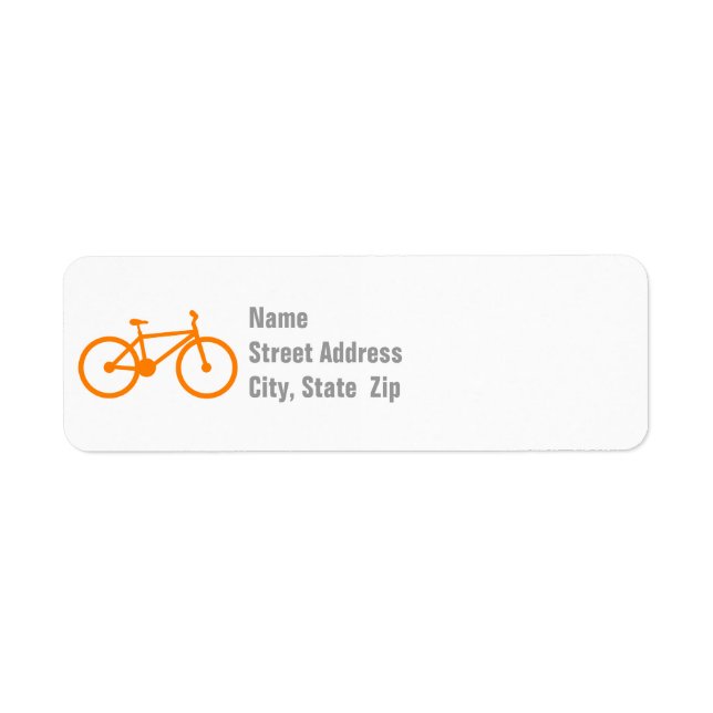 Orange Bicycle Label (Front)