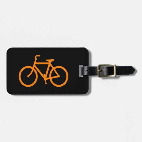 Orange Bike Luggage Tag