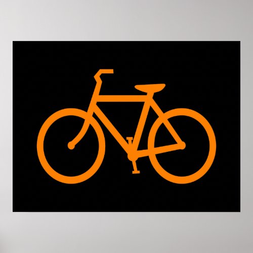 Orange Bike Poster