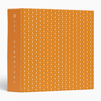 Orange Bill Organizer Binder