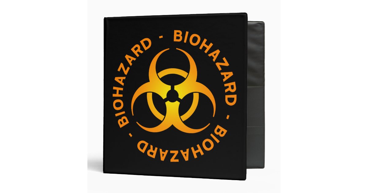 neon orange biohazard symbol