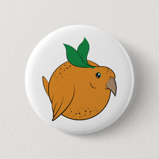 Orange Birble Pinback Button
