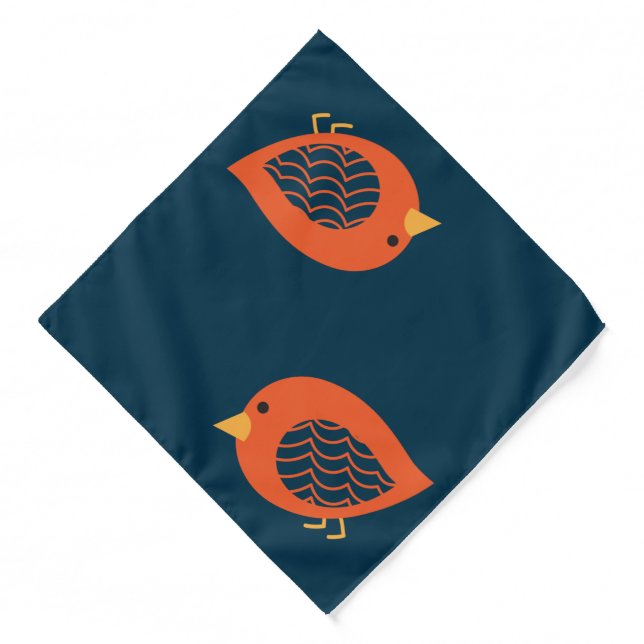 Orange bird cute bandana (Front)
