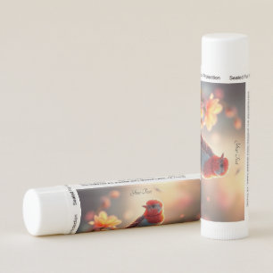 Orange Bird Floral Lip Balm