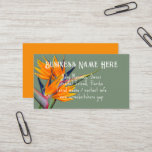 Orange Bird-of-paradise Flowers Business Cards