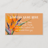 Orange Bird-of-paradise Flowers Business Cards (Front)