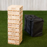 Orange Bird of Paradise Plant Pattern Floral Topple Tower