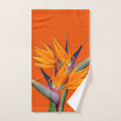 Orange Bird of Paradise Towel Set (Hand Towel)