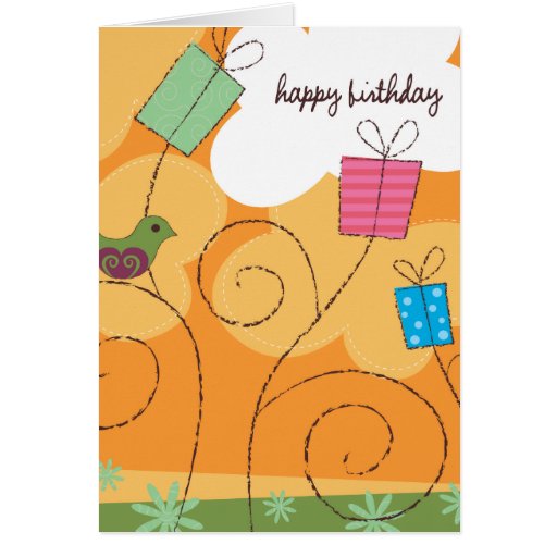 Orange Birthday Card | Zazzle