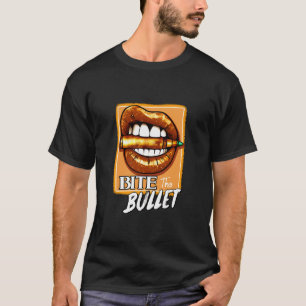 Orange Bite The Bullet Orange Graphic T-Shirt