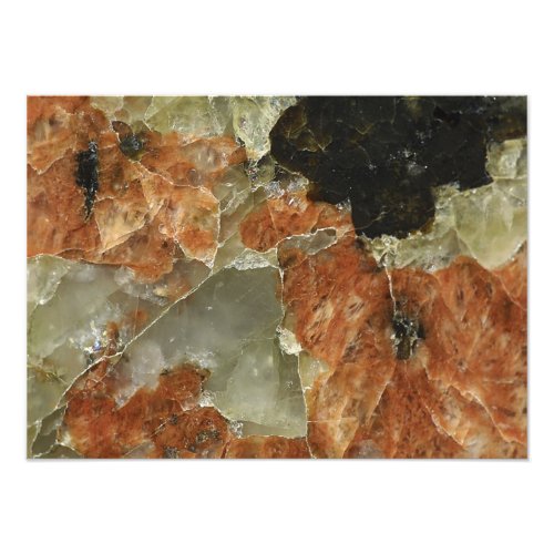 Orange Black and Clear Quartz Photo Print