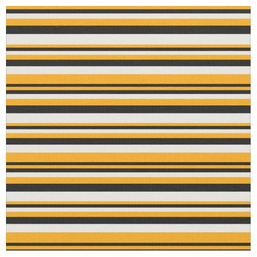 Orange, Black, and White Striped/Lined Pattern Fabric