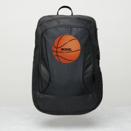 Orange Black Basketball Ball Sports Personalized Port Authority® 
