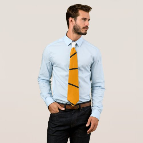 orange black basketball love letter neck ties