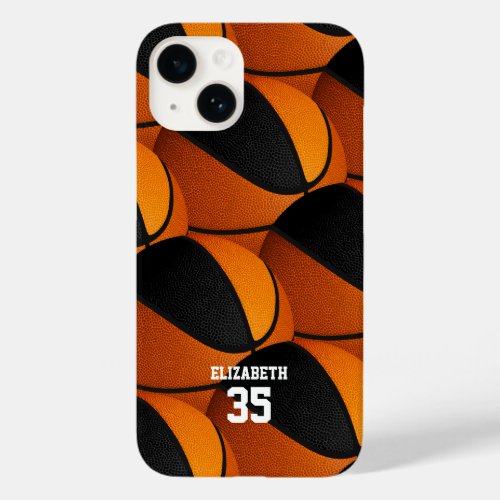 orange black basketball team colors girls boys Case_Mate iPhone 14 case
