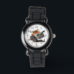 Orange Black Boys' Monster Truck Custom Name  Watch<br><div class="desc">Gift the truck lover in your life this Black Orange Monster Truck Name Personalized Watch! It's the perfect way to show them you care. Get it for their birthday or any special occasion.</div>