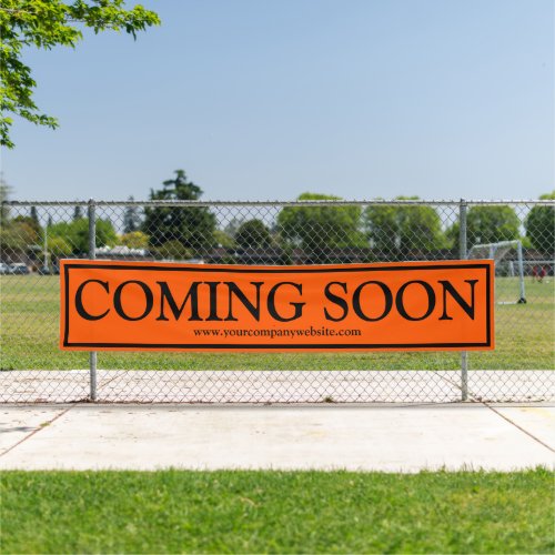 Orange Black Business Coming Soon Website Banner