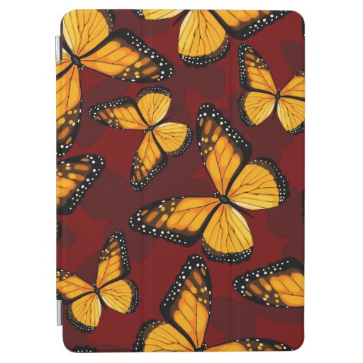 Orange Black Butterfly iPad Cover