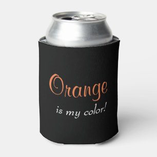 Orange Black Can Cooler