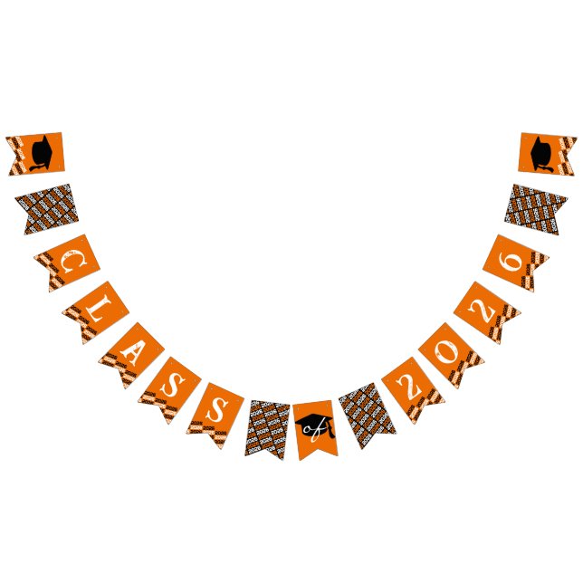 Orange & Black Class of Graduation Hanging Banner (All)