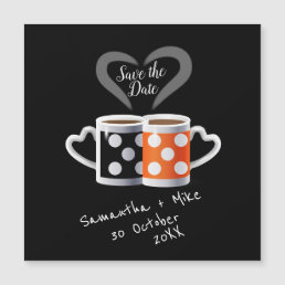 Orange + Black Coffee Color Design Save the Date