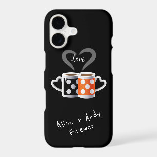 Orange + Black Coffee Color Trendy iPhone 17 Case