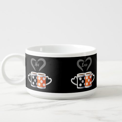 Orange  Black Coffee Color Trendy Design POP ART Bowl