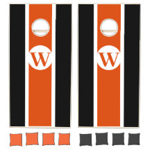 Orange & Black College Initial