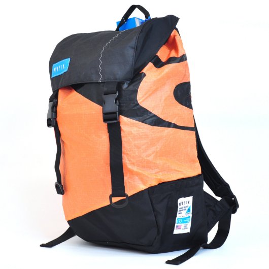Orange & Black Discover Pack Backpack (Back Right)