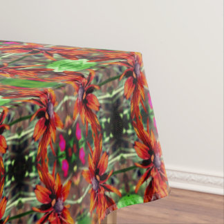 Orange Black Eyed Susan Flower Abstract Tablecloth