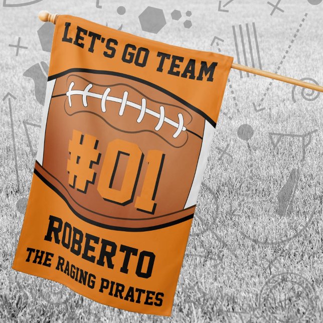 Orange Black Football Team Colors House Flag (Creator Uploaded)