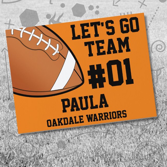 Orange Black Football Team Sign (Creator Uploaded)