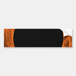 Orange & Black Fractal Background Bumper Sticker