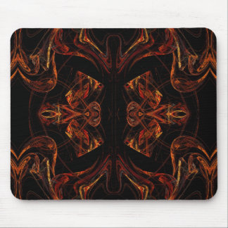 Orange & Black Fractal Mousepad