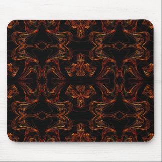 Orange & Black Fractal Mousepad