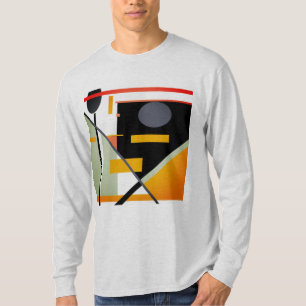 Orange, Black Gray Geometric Retro MCM-inspired T-Shirt